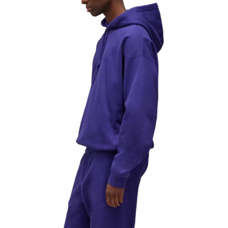 Details for Y-3 Brushed Terry Oversized Hoodie Unisex Purple Pullover. JD9816