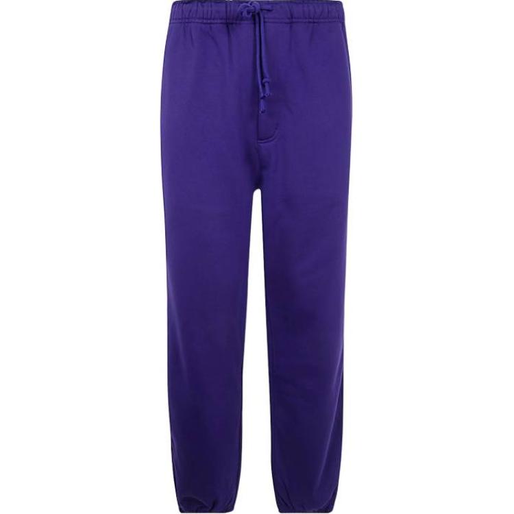 Y-3 Brushed Terry Track Pants Purple Unisex Logo Joggers Relaxed Fit. JD9806