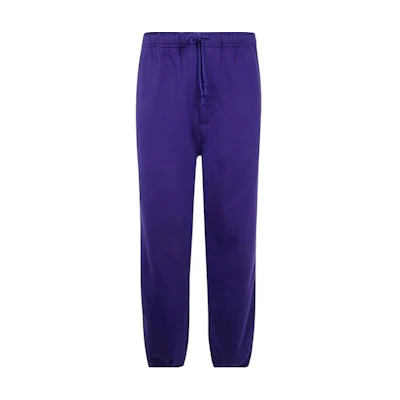 Y-3 Brushed Terry Track Pants Purple Unisex Logo Joggers Relaxed Fit. JD9806