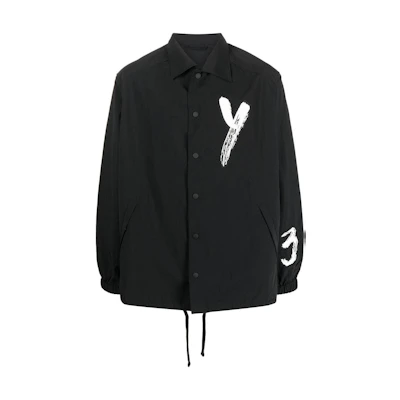 Y-3 Casual Large Logo Long Sleeve Jacket Shirt Unisex Black H44806