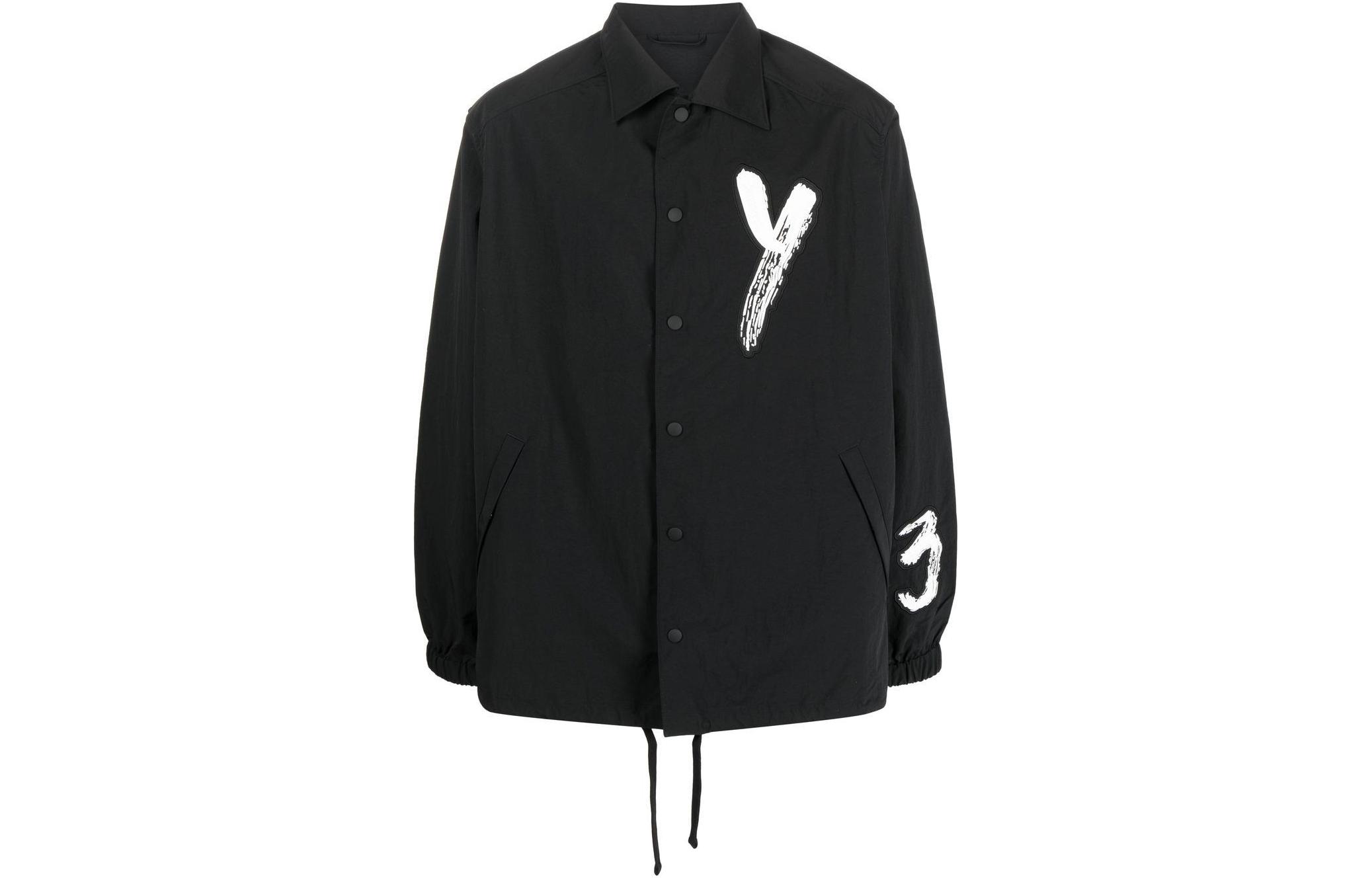Order Y-3 Casual Large Logo Long Sleeve Jacket Shirt Unisex Black H44806