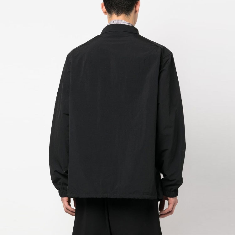 Shop Y-3 Casual Large Logo Long Sleeve Jacket Shirt Unisex Black H44806