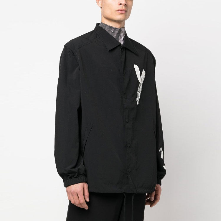 Purchase Y-3 Casual Large Logo Long Sleeve Jacket Shirt Unisex Black H44806
