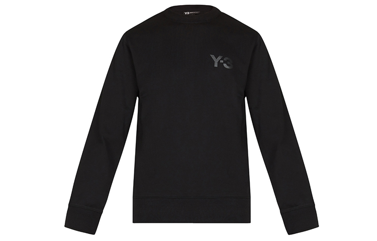 Y-3 Casual Logo Crewneck Cotton Sweatshirt Black CY6927