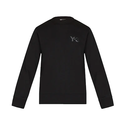 Y-3 Casual Logo Crewneck Cotton Sweatshirt Black CY6927