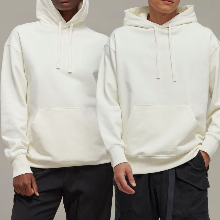 Lookbook Y-3 Casual Loose Fit Hoodie Grey White Pullover IB4805