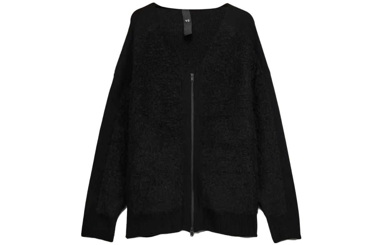 Order Y-3 Baju Hitam V-Leher Zip Kasual Fit Longgar Uniseks. IL4624