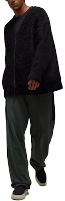 Y-3 Baju Hitam V-Leher Zip Kasual Fit Longgar Uniseks. IL4624 Lookbook Y-3 Baju Hitam V-Leher Zip Kasual Fit Longgar Uniseks. IL4624