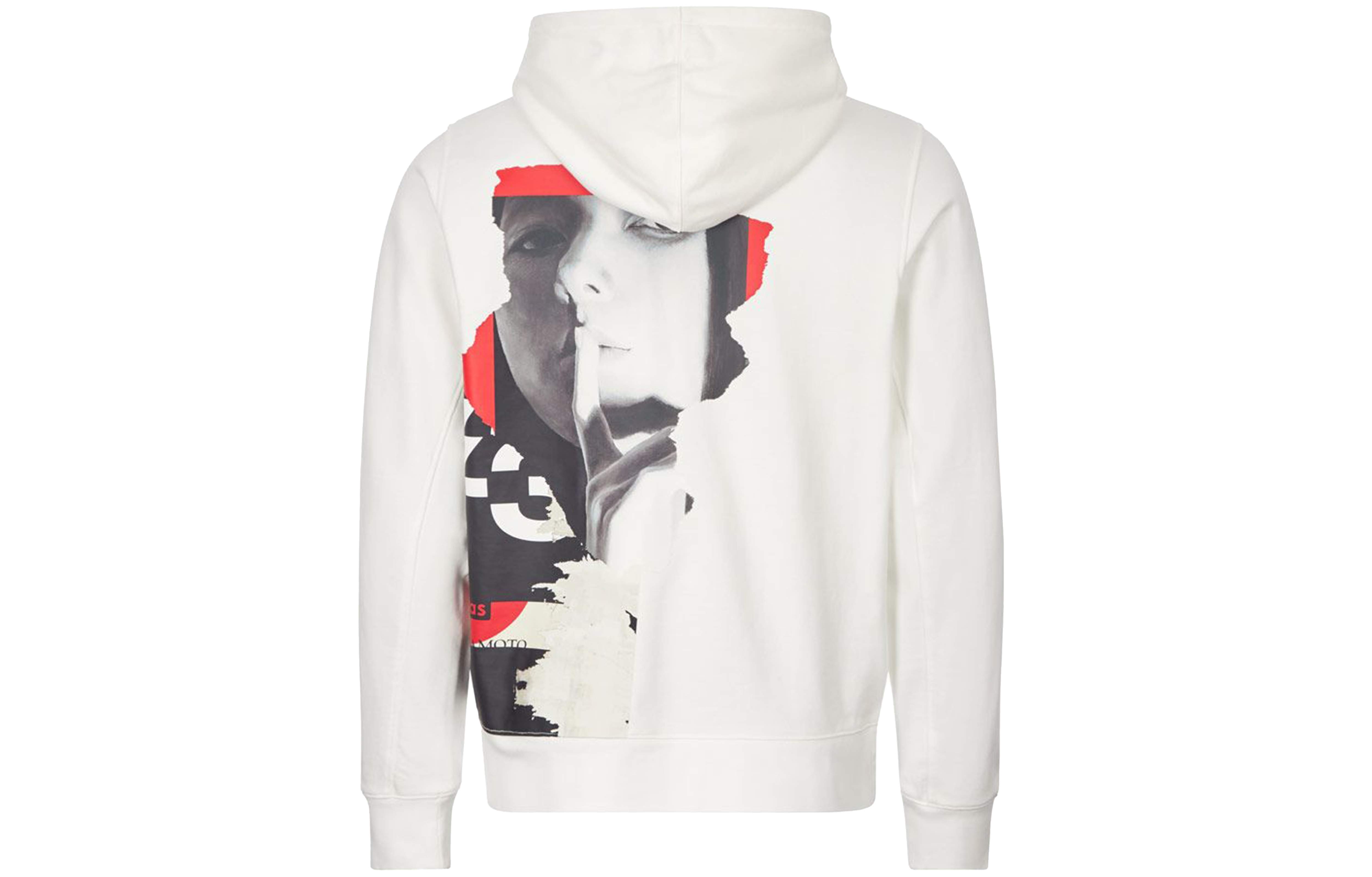 Y-3 CH1 Gex Hoodie White Unisex Sweatshirt with Back Graphic Design GK4403