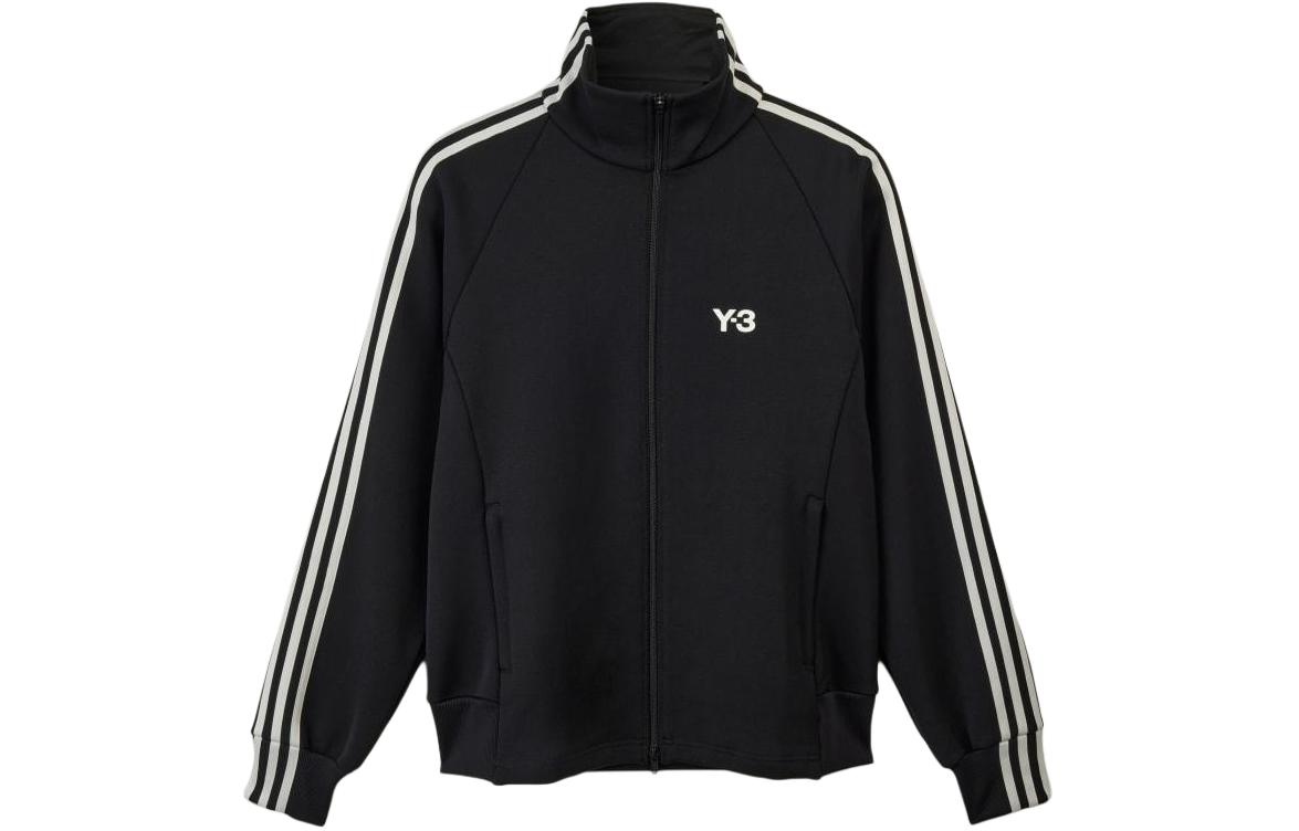 Y-3 Classic Big Logo Triple Stripe Zip Jacket Black  Loose Fit Long Sleeve IZ3126