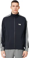 Sizing Y-3 經典大Logo三條紋黑色拉鍊外套 寬鬆版長袖款式 IZ3126