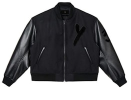 Y-3 Classic Leather Logo Baseball Collar Button-Up Jacket Unisex IA3101 Y-3 Classic Leather Logo Baseball Collar Button-Up Jacket Unisex IA3101