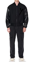 Shop Y-3 經典皮革標誌棒球領鈕扣夾克 男女通用 IA3101