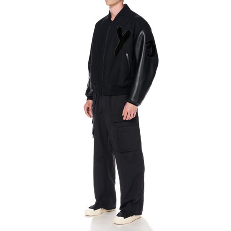 Details for Y-3 經典皮革標誌棒球領鈕扣夾克 男女通用 IA3101