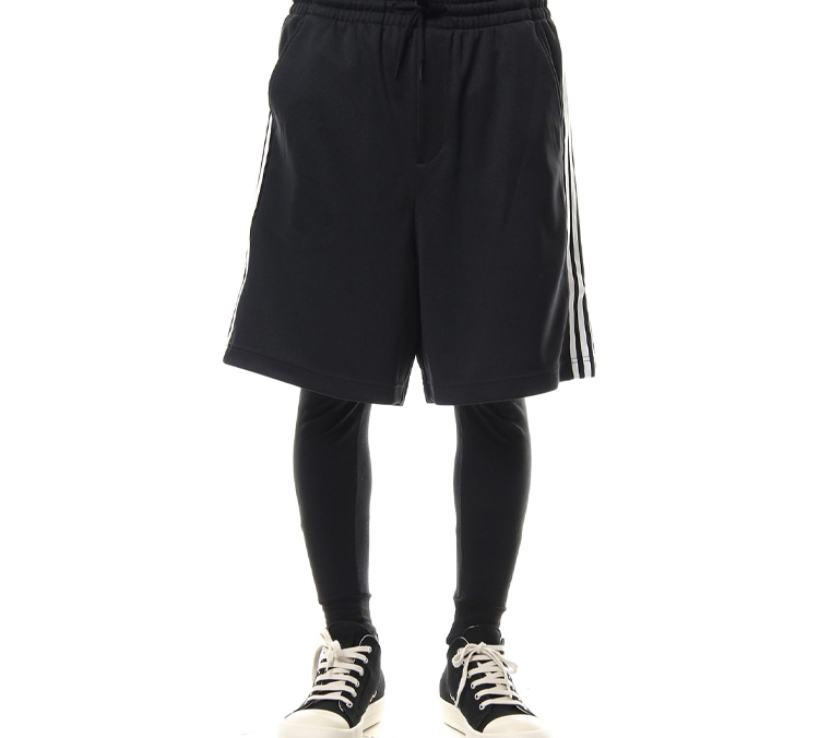 Shop Y-3 Classic Three Stripes Black Casual Sports Shorts DY7201
