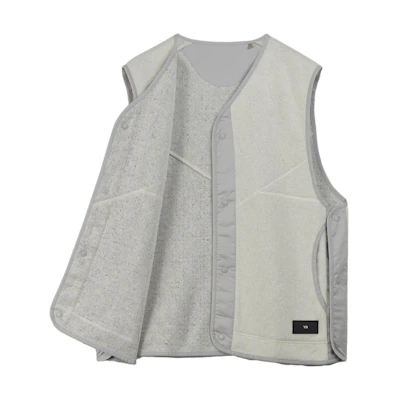 Y-3 Colorblock V-Neck Fleece Vest Unisex - Off White HZ8820
