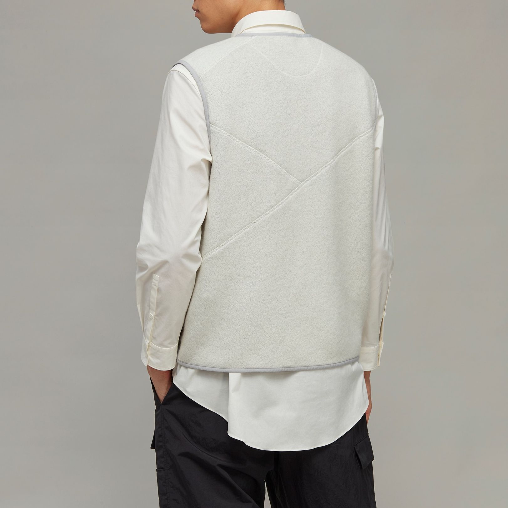 Purchase Y-3 컬러블록 V넥 플리스 베스트 유니섹스 - 오프화이트 HZ8820