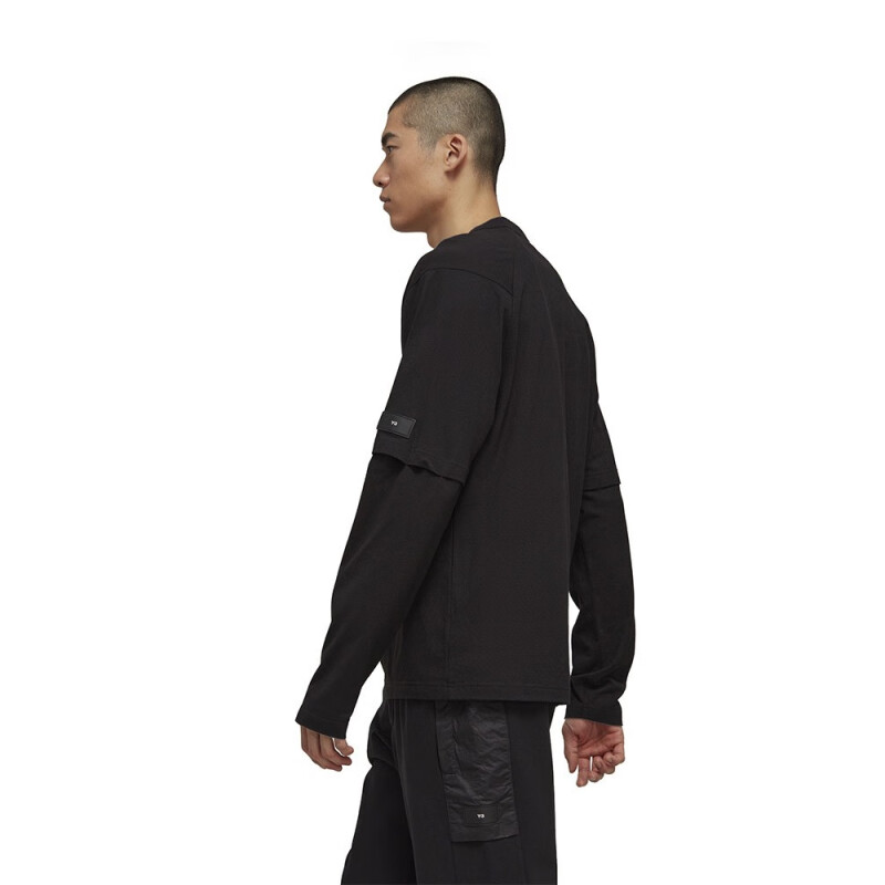 Purchase Y-3 Crepe SJ LS 極簡長袖圓領上衣 黑色 39-H63021