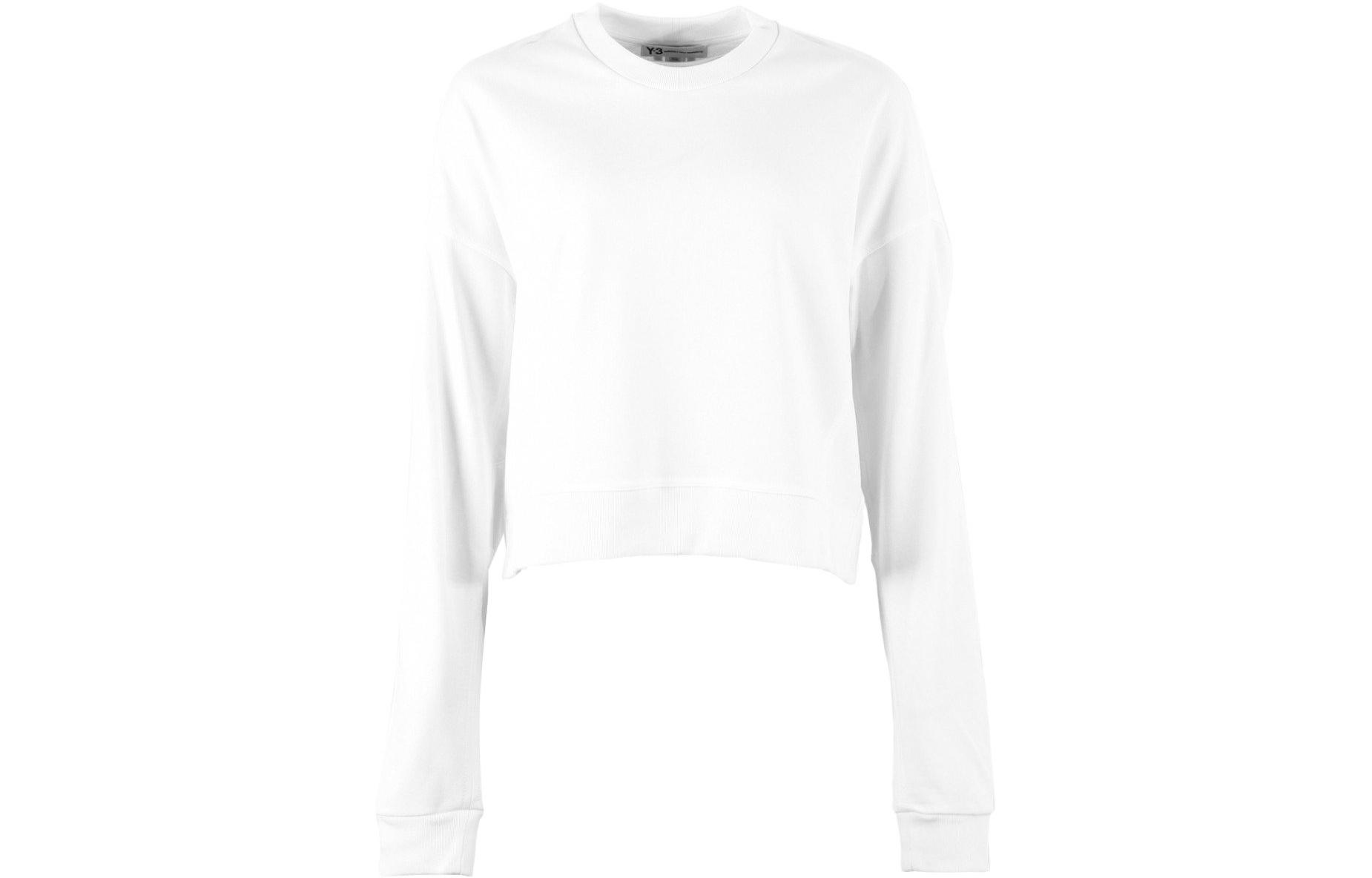 Y-3 Crewneck Sweatshirt with Contrasting Logo Print - White DY7229