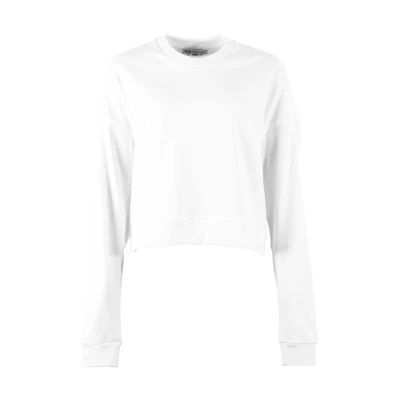 Y-3 Crewneck Sweatshirt with Contrasting Logo Print - White DY7229