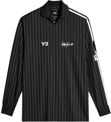 Y-3 EL5 足球長袖黑色 - 條紋Logo中性足球運動上衣 KS7574 Buy Y-3 EL5 足球長袖黑色 - 條紋Logo中性足球運動上衣 KS7574