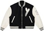 Buy Y-3 Jaket Baseball Unisex Warna Hitam Putih dengan Bordir dan Ritsleting. H44803