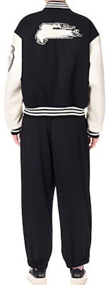 Y-3 Jaket Baseball Unisex Warna Hitam Putih dengan Bordir dan Ritsleting. H44803 Purchase Y-3 Jaket Baseball Unisex Warna Hitam Putih dengan Bordir dan Ritsleting. H44803