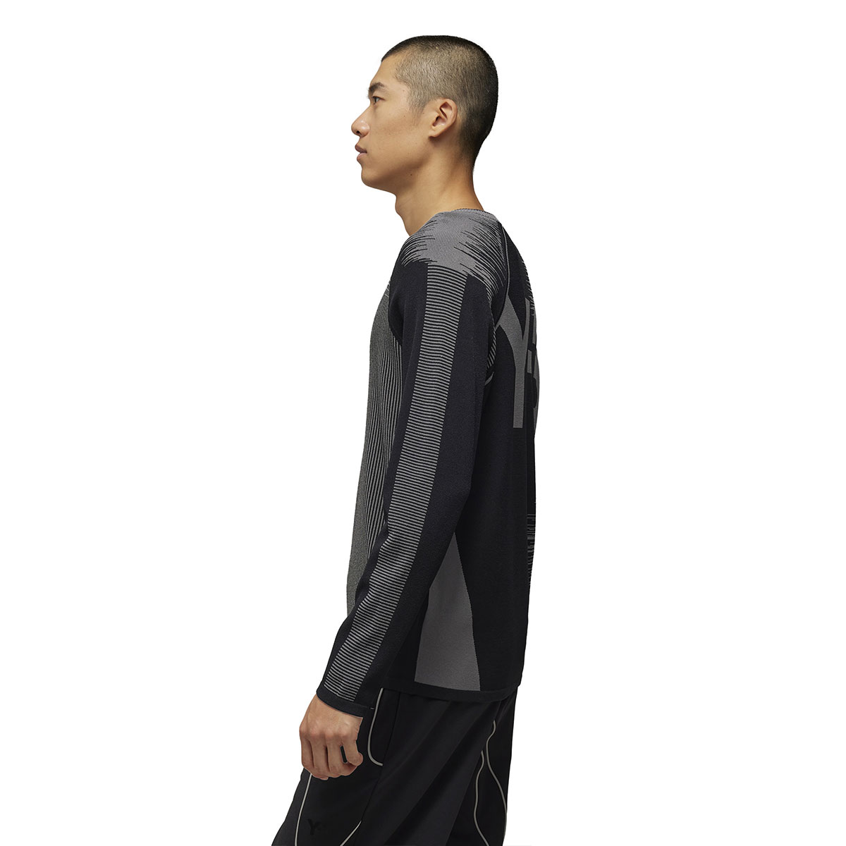 Purchase Y-3 ENG Baju Rajutan Lengan Panjang Logo Cetak Baju Rajut IR6264