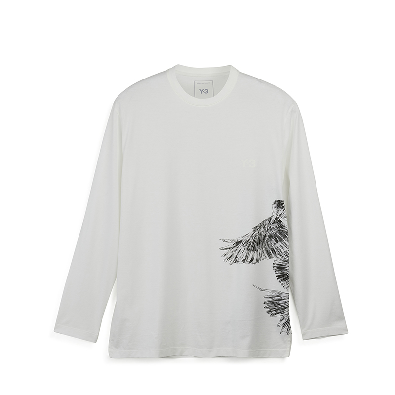 Y-3 Fall Loose Fit White T-Shirt for Men & Women Casual Style. IX0404