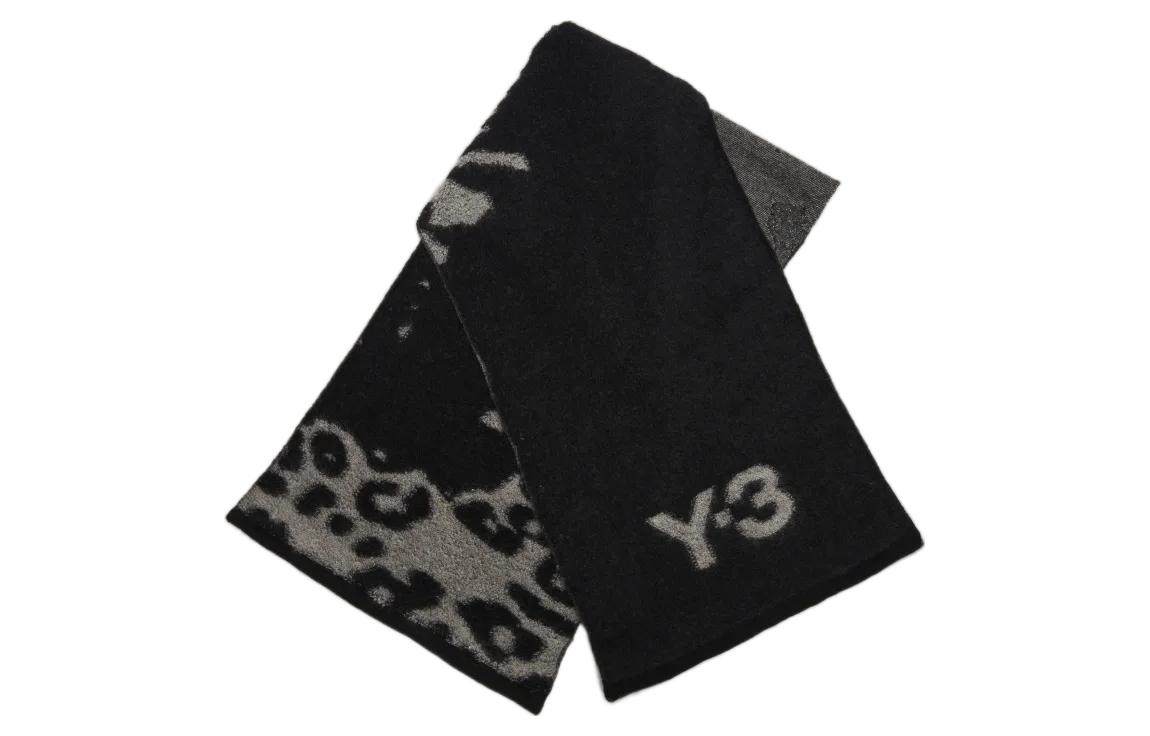 Lookbook Y-3 Fashion Printed Warm Knit Scarf Black HM8324BLACK