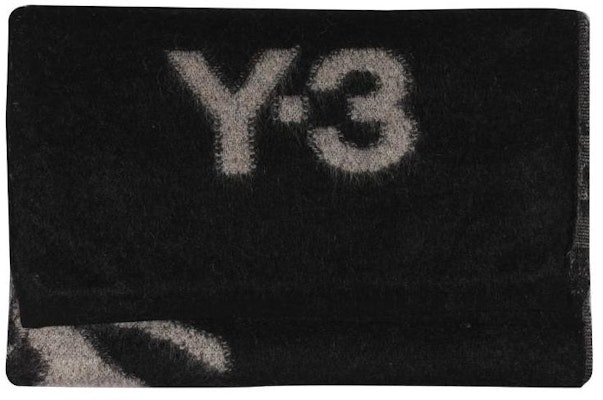 Y-3 Fashion Printed Warm Knit Scarf Black HM8324BLACK Shop Y-3 Fashion Printed Warm Knit Scarf Black HM8324BLACK