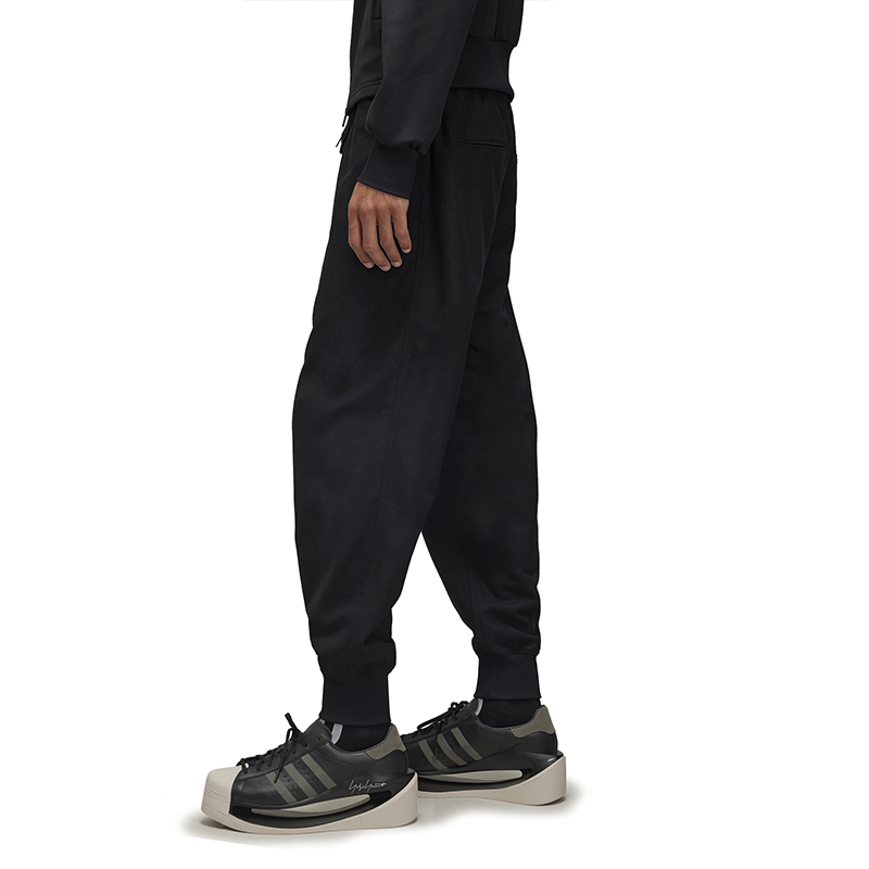 Shop Y-3 Celana Panjang Flanel Kasual Minimalis Pria Warna Hitam. IZ1878