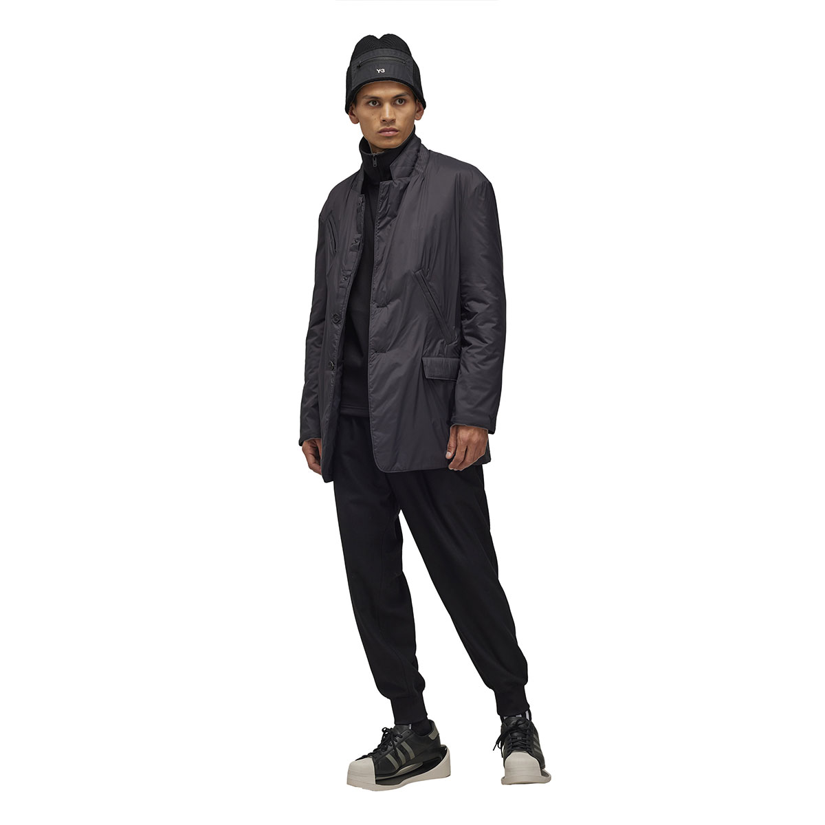 Sizing Y-3 Celana Panjang Flanel Kasual Minimalis Pria Warna Hitam. IZ1878