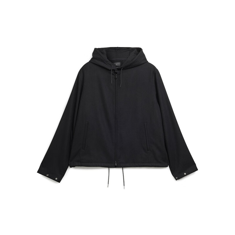 Y-3 Flannel Hoodie Jacket Unisex Black Casual Sportswear. IP5566