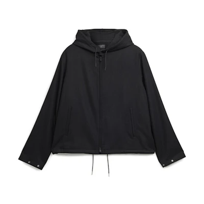 Y-3 Flannel Hoodie Jacket Unisex Black Casual Sportswear. IP5566
