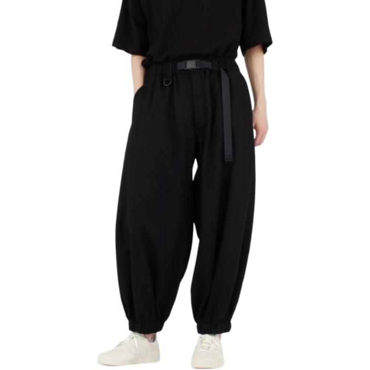 Y-3 Flannel Wide Relaxed Fit Pants Unisex Black IP5567