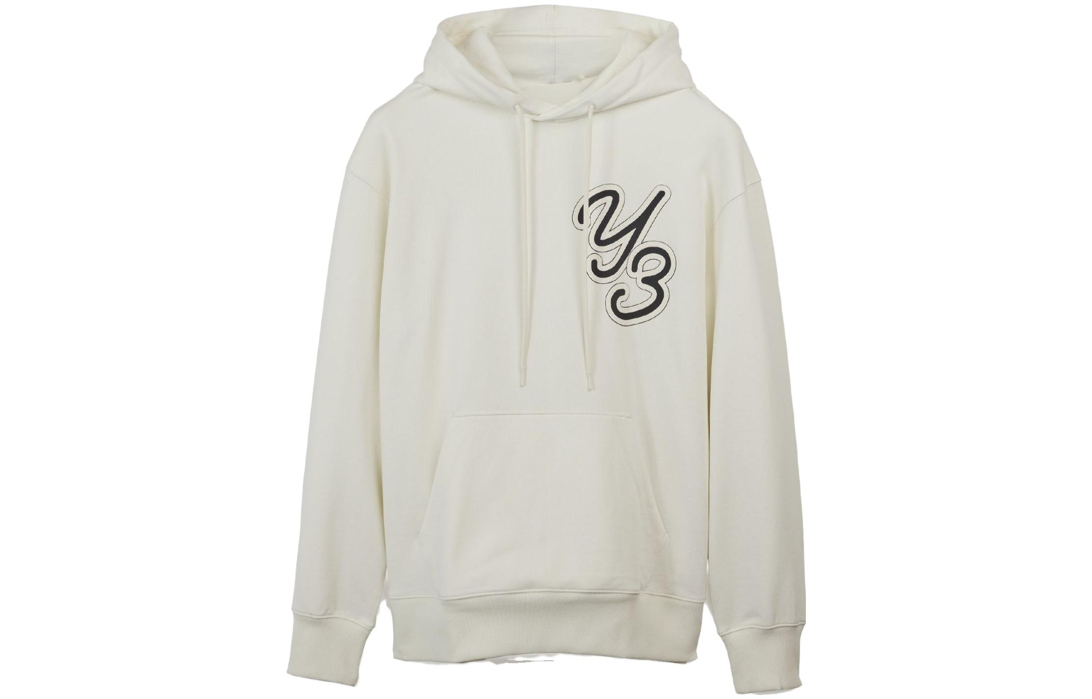 Y-3 FT Zip Hoodie Oversized Logo Beige Pullover Casual Hoodie for Men IT7524OFFWHITE