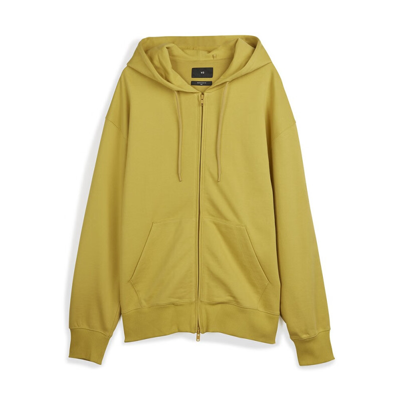 Y-3 FT Zip Hoodie Yellow  Casual Solid Color Cotton Jacket. IP7702