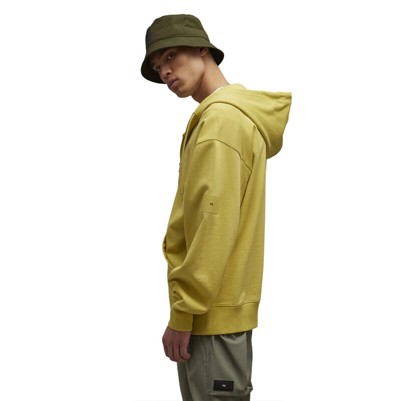 Y-3 FT Zip Hoodie Yellow  Casual Solid Color Cotton Jacket. IP7702 圖 4
