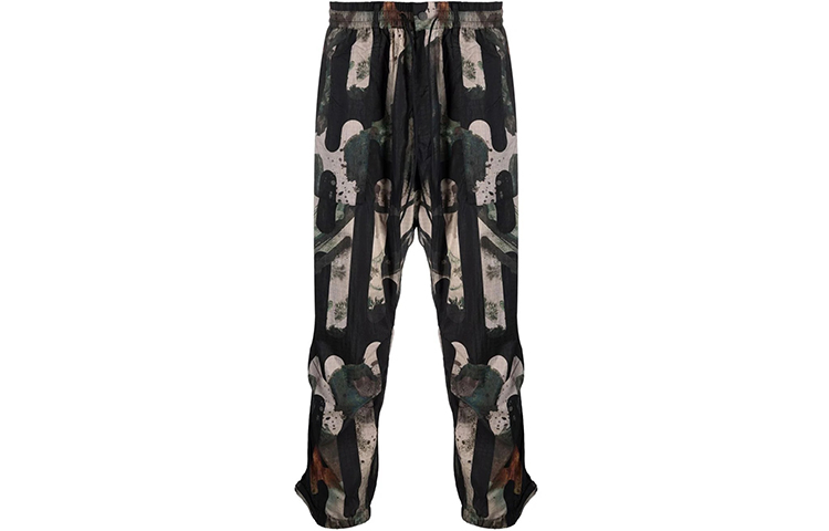 Y-3 FW21 Abstract Print Loose Fit Track Pants Men Black HB3326