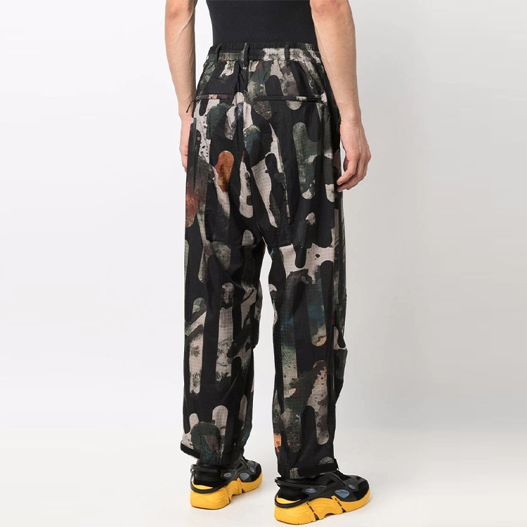 Purchase Y-3 FW21 Abstract Print Loose Fit Track Pants Men Black HB3326