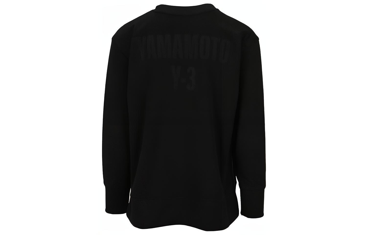 Order Y-3 FW21 背面标志男女同款黑色连帽卫衣 GK4355