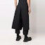 Shop Y-3 FW21 Black Asymmetric Layered Wide-Leg Pants HB3352