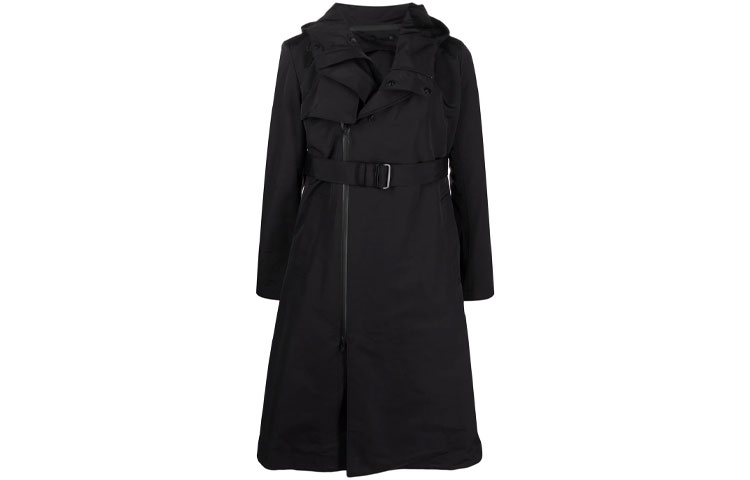 Y-3 FW21 Black Hooded Windbreaker Jacket HB6318