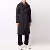 Shop Y-3 FW21 Black Hooded Windbreaker Jacket HB6318