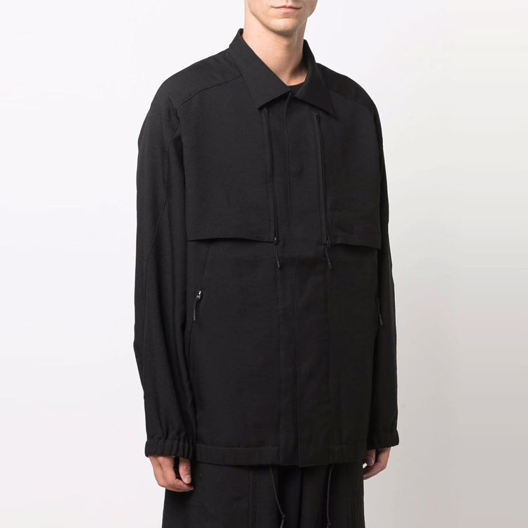 Shop Y-3 FW21 ブラックジャケット 大きいポケット付き ターンダウンカラー仕様. HB3464