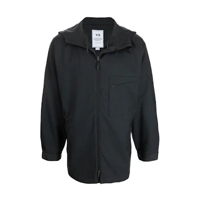 Y-3 FW21 Black Logo Hooded Jacket HB3414