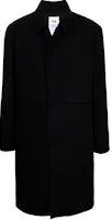 Y-3 FW21 Black Long Sleeve Coat with Logo and Solid Color Collar HB3378 Y-3 FW21 Black Long Sleeve Coat with Logo and Solid Color Collar HB3378