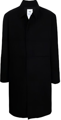 Y-3 FW21 블랙 로고 긴팔 코트, 솔리드 컬러 칼라 HB3378 Order Y-3 FW21 블랙 로고 긴팔 코트, 솔리드 컬러 칼라 HB3378