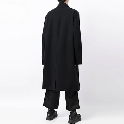 Y-3 FW21 블랙 로고 긴팔 코트, 솔리드 컬러 칼라 HB3378 Shop Y-3 FW21 블랙 로고 긴팔 코트, 솔리드 컬러 칼라 HB3378